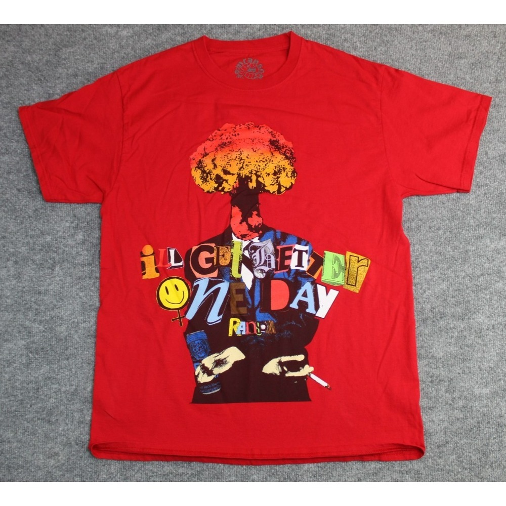 Ransom Mens Large Red T-Shirt I'll Get Better One Day Short Sleeve Graphic Print